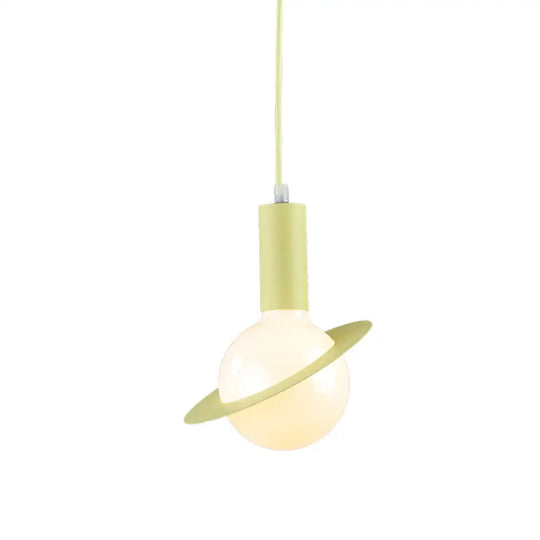 Modern Glass Pendant Light With Colorful Shades - Ideal For Dining Room Décor Yellow