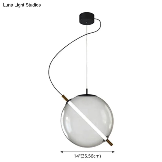 Modern Glass Globe Led Pendant Light For Stylish Kitchens