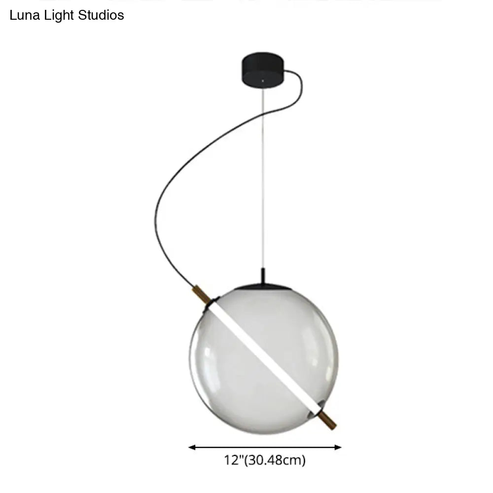 Modern Glass Globe Led Pendant Light For Stylish Kitchens