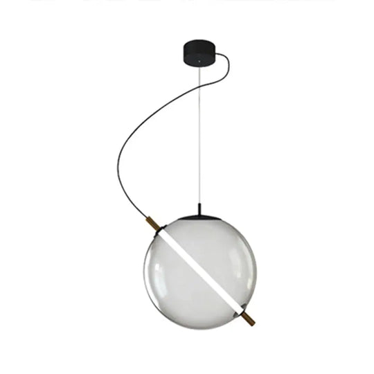 Modern Glass Pendant Light With Led For Stylish Kitchens Smoke Gray / 12’