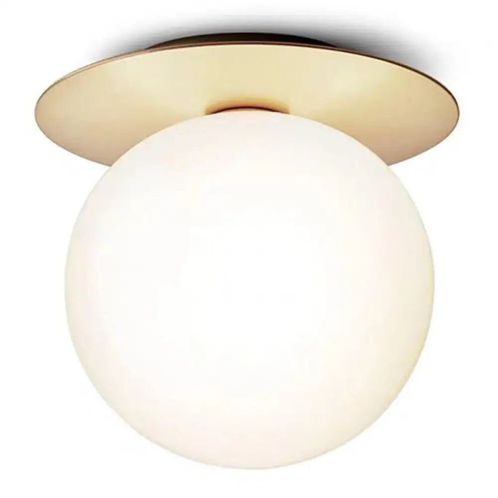 Modern Glass Semi - Flush Chandelier: 1 - Light Ceiling Mount Fixture For Hallway White