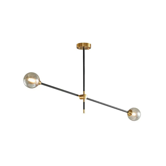 Modern Gold And Black Glass Pendant Chandelier - Molecular Design For Living Room Ceiling 2 /