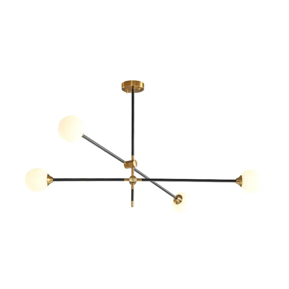 Modern Gold And Black Glass Pendant Chandelier - Molecular Design For Living Room Ceiling 4 /