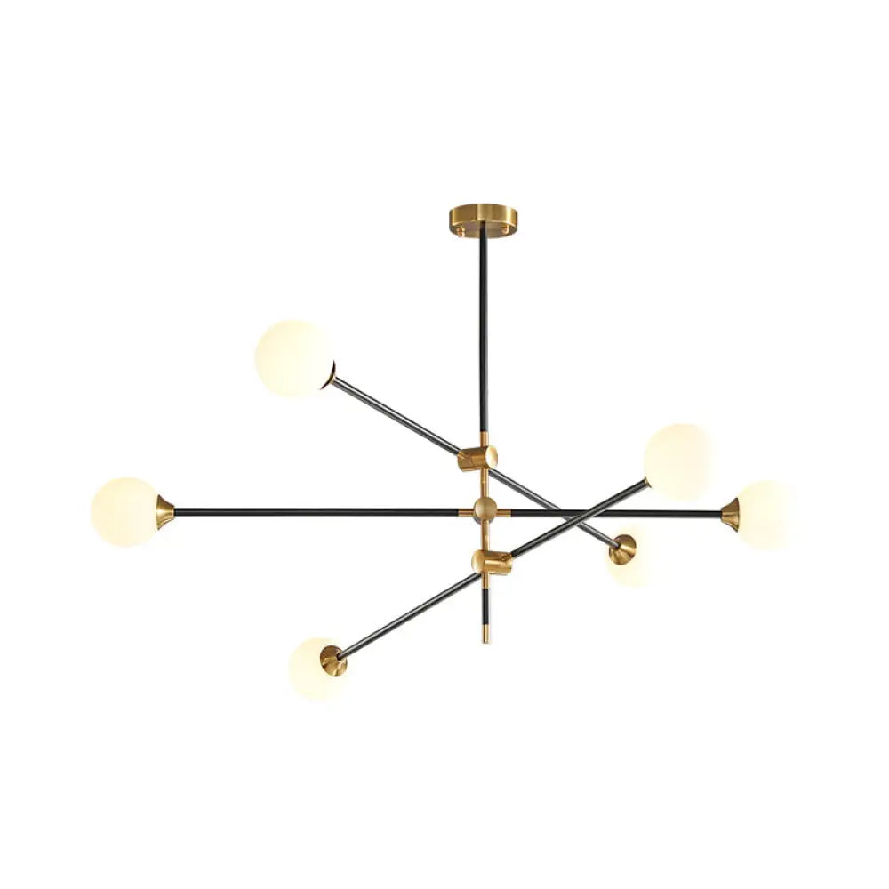 Modern Gold And Black Glass Pendant Chandelier - Molecular Design For Living Room Ceiling 6 /