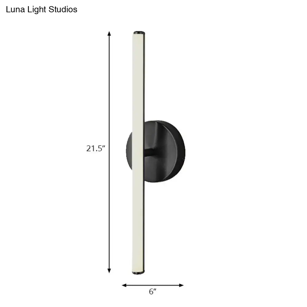 Modern Gold And Black Led Wall Sconce For Bathrooms