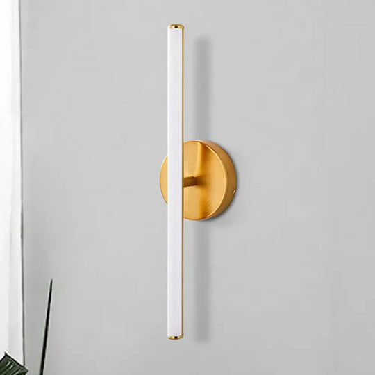 Modern Gold And Black Led Wall Sconce For Bathrooms / Warm