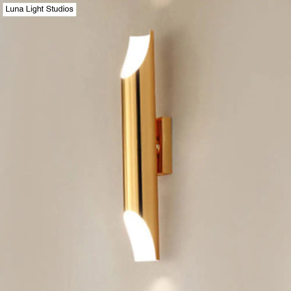 Modern Gold/Black/White Pipe Wall Light Sconce - 2/4 Lights Metal Mounted For Living Room