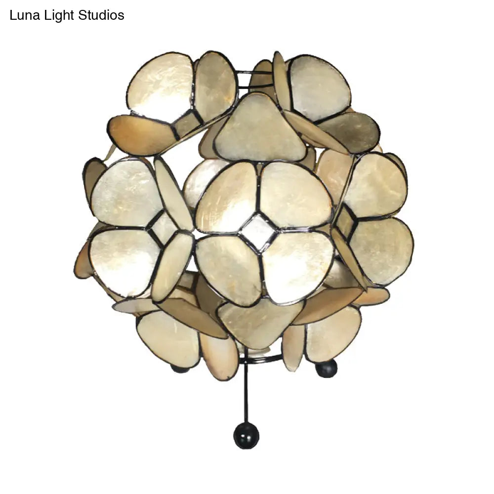 Modern Gold Blossom Night Light - Led Acrylic Lamp With Black Iron Tripod