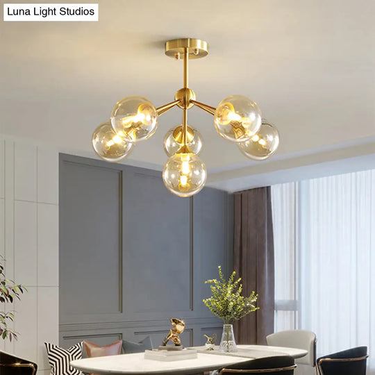 Modern Gold Branch Glass Ceiling Light