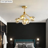 Modern Gold Branch Glass Ceiling Light