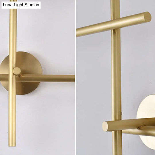 Modern Gold Crisscross Wall Mounted Sconce Light For Bedroom - Creative Simplicity