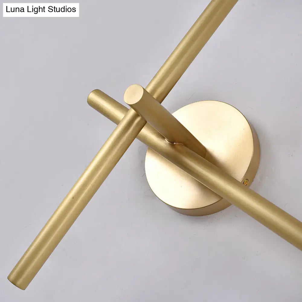 Modern Gold Crisscross Wall Mounted Sconce Light For Bedroom - Creative Simplicity