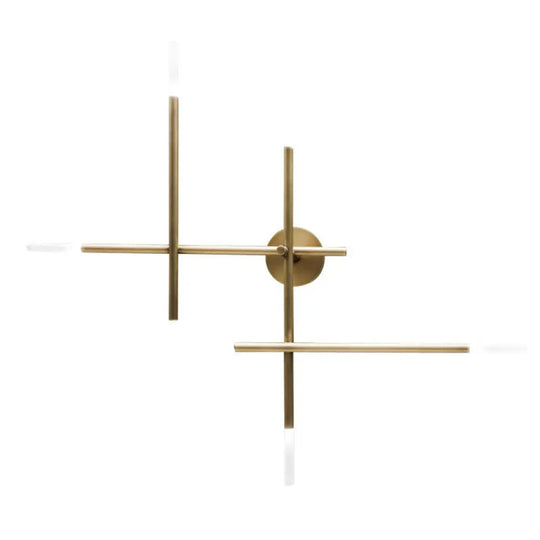 Modern Gold Crisscross Wall Mounted Sconce Light For Bedroom - Creative Simplicity / White