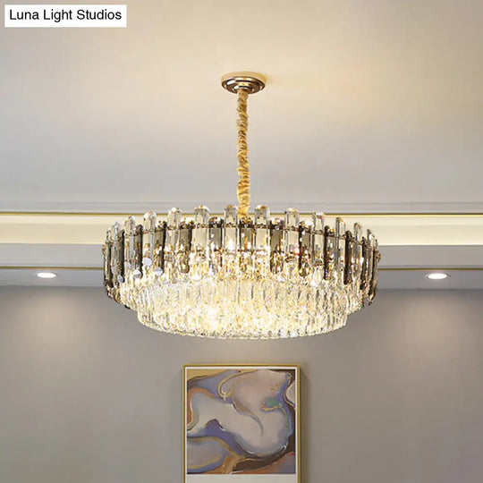 Modern Gold Crystal Chandelier 8/15/19 Bulbs Pendant Light Fixture