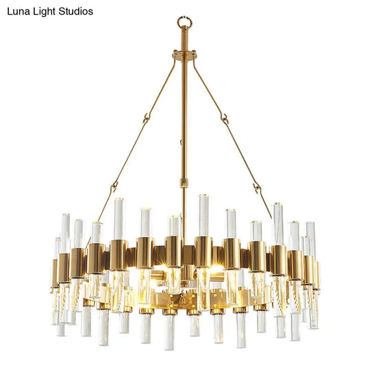 Modern Gold Crystal Loop Chandelier Pendant Light