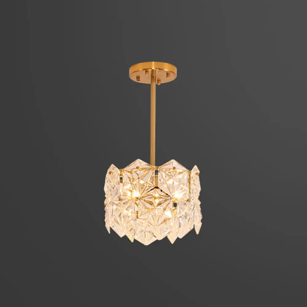 Modern Gold K9 Crystal Snowflake Chandelier Pendant Light 3 /