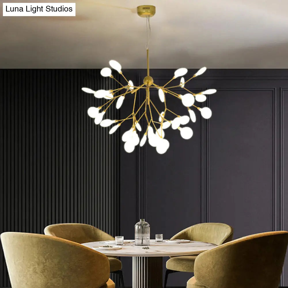 Modern Acrylic Branching Ceiling Chandelier In Gold Led Pendant Light For Dining Room 45 /