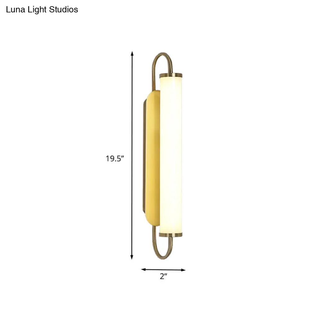 Modern Gold Led Wall Sconce With Acrylic Shade