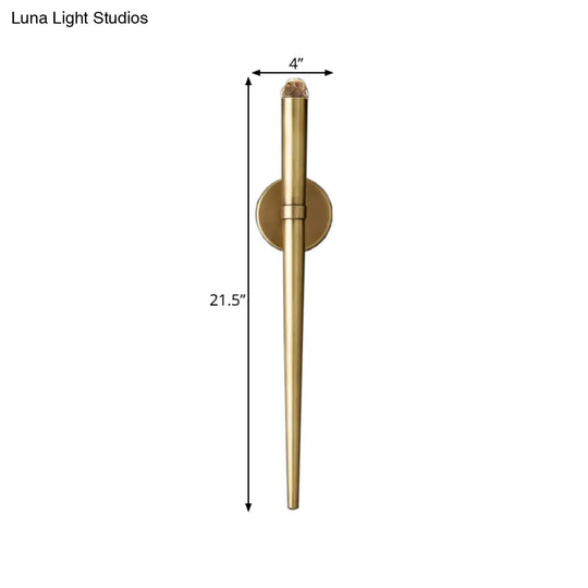 Modern Gold Linear Led Wall Lamp For Stylish Living Room Lighting