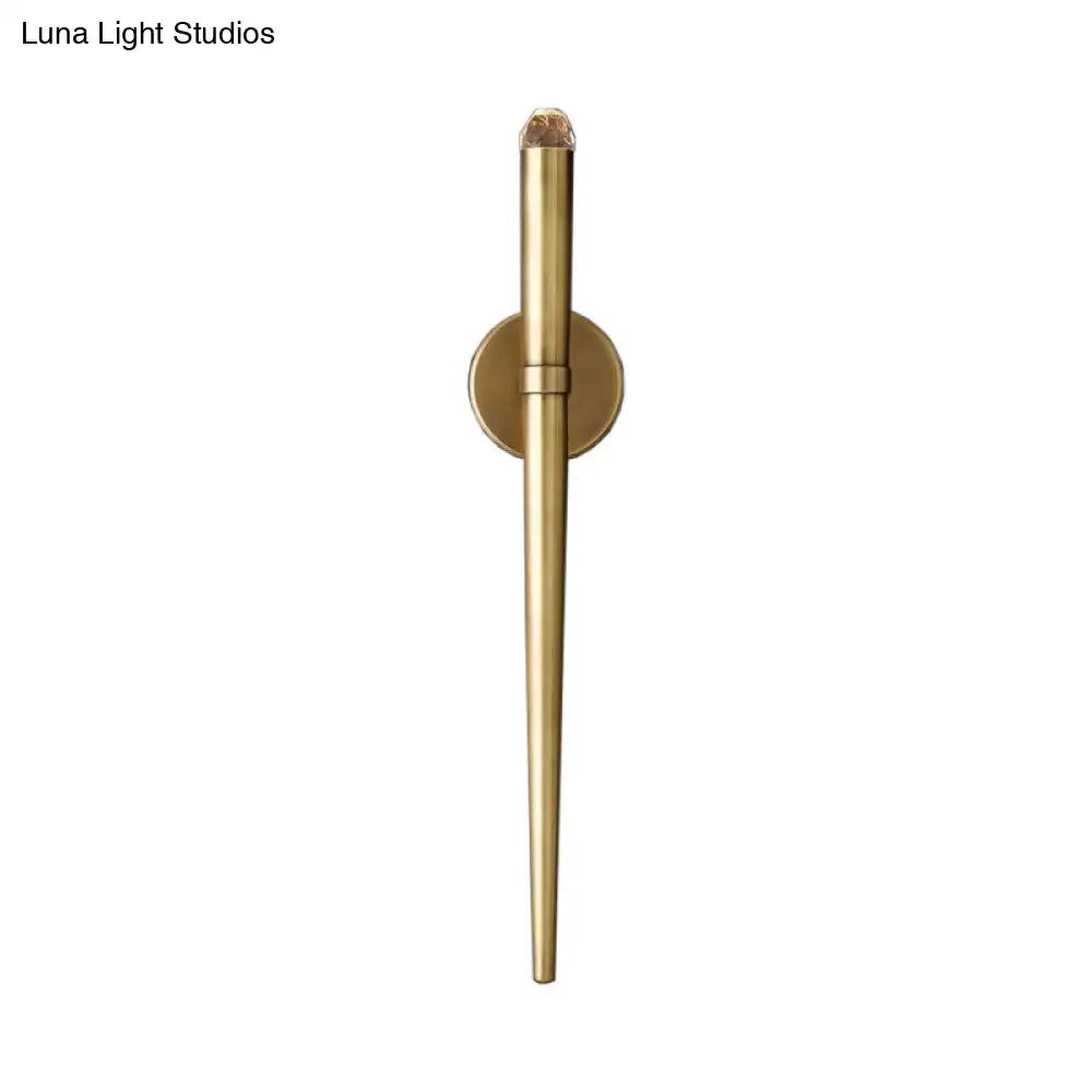 Modern Gold Linear Led Wall Lamp For Stylish Living Room Lighting