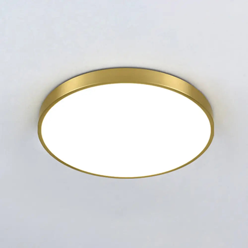 Modern Gold Metal Led Flush Mount Ceiling Lamp For Bedroom Lighting / 20