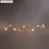 Modern Gold Metal Pendant Lighting With Glass Spherical Shade - Ideal For Dining Table Or Island