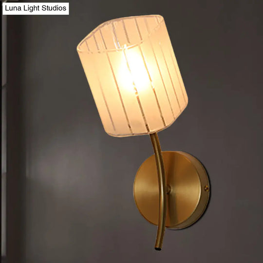 Modern Gold Rectangular Sconce Lamp - Stylish Bedroom Lighting Fixture