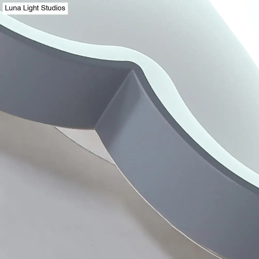 Modern Gray Acrylic Led Flush Light For Foyer Bathroom Energy - Saving Nordic Ceiling Mount