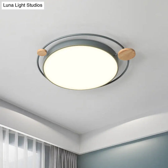 Modern Grey/White Led Flush Mount Ceiling Light Simple Style 19.5’/23.5’ Width