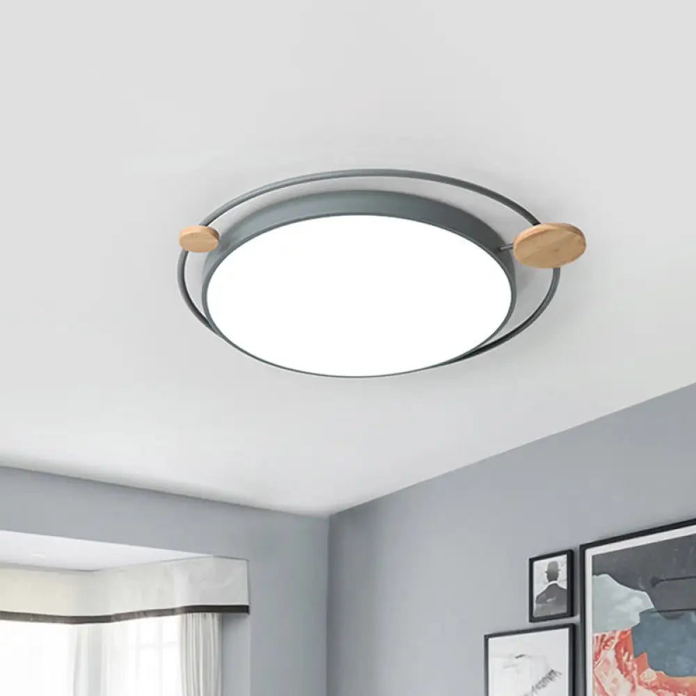 Modern Grey/White Led Flush Mount Ceiling Light Simple Style 19.5’/23.5’ Width Grey / 19.5’
