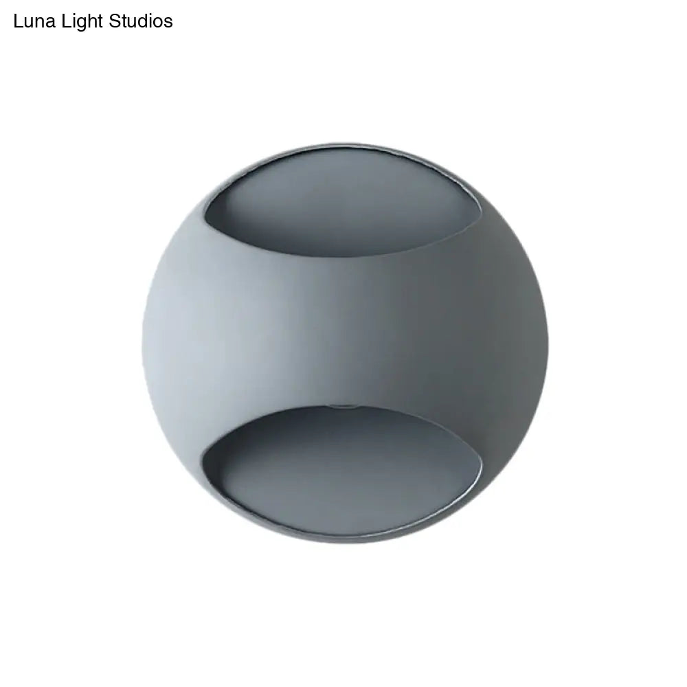 Modern Half-Globe Wall Sconce For Study Room - Sleek Plastic Design