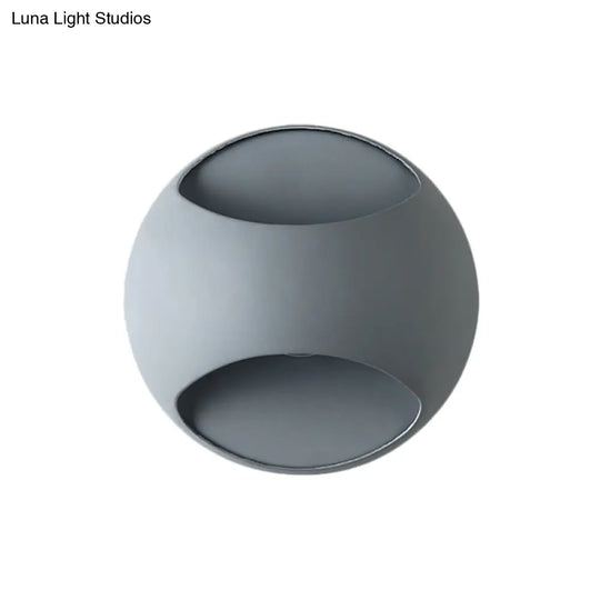 Modern Half-Globe Wall Sconce For Study Room - Sleek Plastic Design