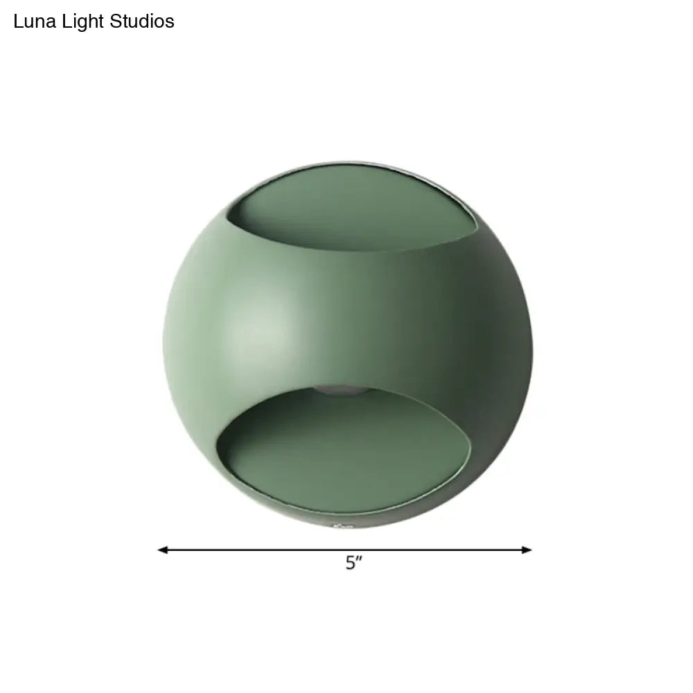 Modern Half-Globe Wall Sconce For Study Room - Sleek Plastic Design