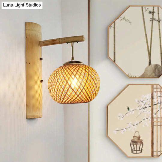 Modern Handmade Bamboo Wall Light For Corridor