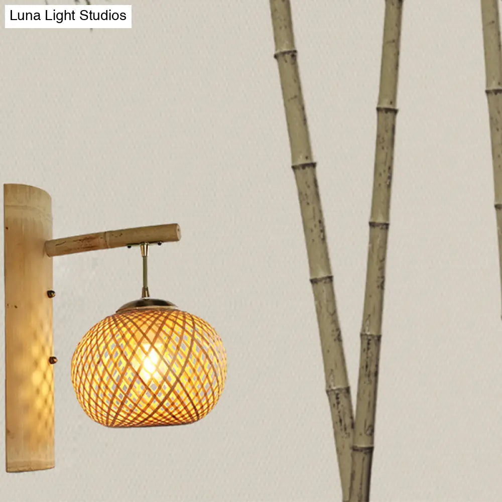 Modern Handmade Bamboo Wall Light For Corridor