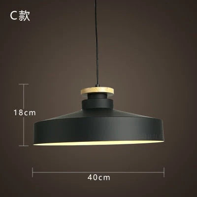 Modern Hanging Ceiling Lamps Wood Aluminium E27 Pendant Lights, Dining Room Table Bedside Kitchen Decoration Lighting