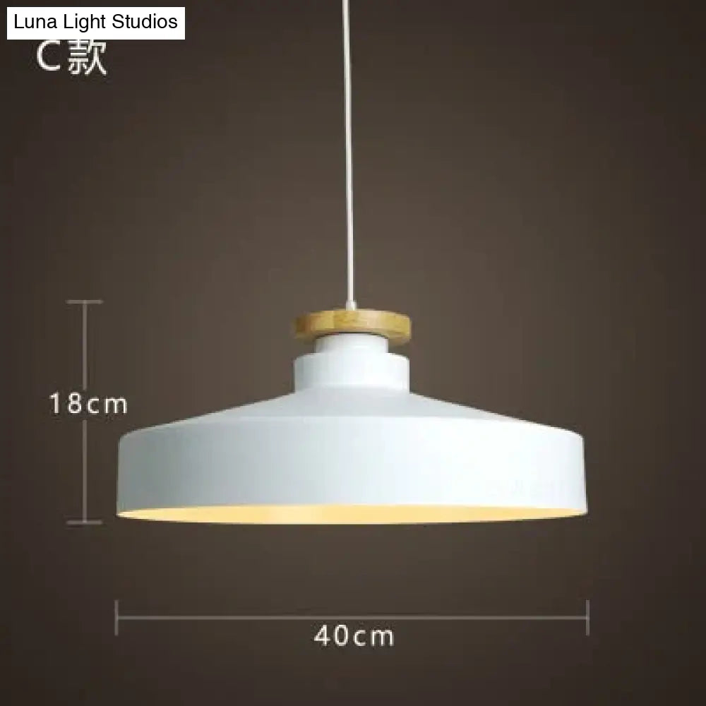 Modern Hanging Ceiling Lamps Wood Aluminium E27 Pendant Lights Dining Room Table Bedside Kitchen