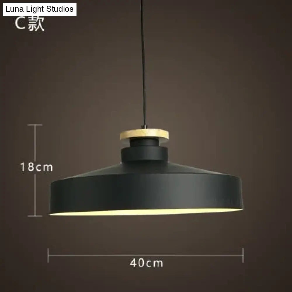 Modern Hanging Ceiling Lamps Wood Aluminium E27 Pendant Lights Dining Room Table Bedside Kitchen