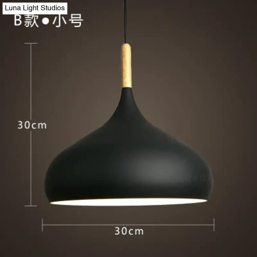 Modern Hanging Ceiling Lamps Wood Aluminium E27 Pendant Lights Dining Room Table Bedside Kitchen