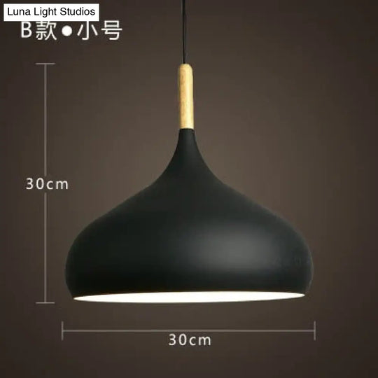 Modern Hanging Ceiling Lamps Wood Aluminium E27 Pendant Lights Dining Room Table Bedside Kitchen