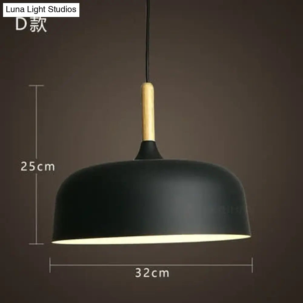 Modern Hanging Ceiling Lamps Wood Aluminium E27 Pendant Lights Dining Room Table Bedside Kitchen