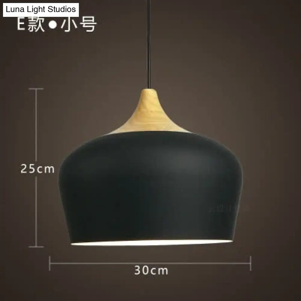 Modern Hanging Ceiling Lamps Wood Aluminium E27 Pendant Lights Dining Room Table Bedside Kitchen