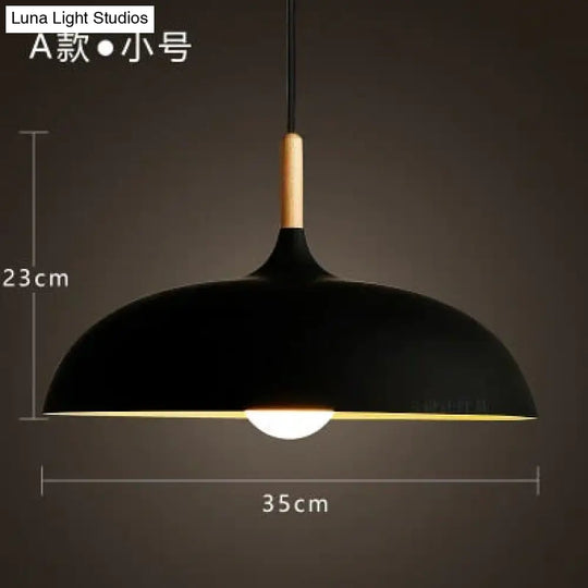 Modern Hanging Ceiling Lamps Wood Aluminium E27 Pendant Lights Dining Room Table Bedside Kitchen