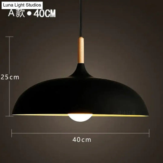 Modern Hanging Ceiling Lamps Wood Aluminium E27 Pendant Lights Dining Room Table Bedside Kitchen