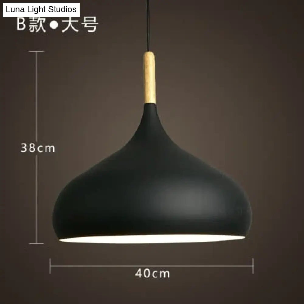 Modern Hanging Ceiling Lamps Wood Aluminium E27 Pendant Lights Dining Room Table Bedside Kitchen