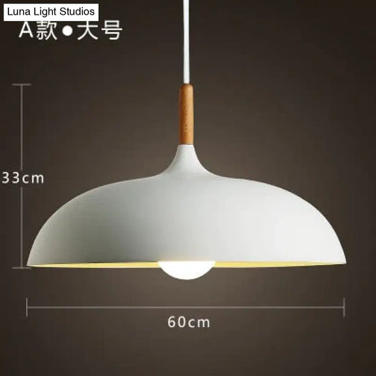 Modern Hanging Ceiling Lamps Wood Aluminium E27 Pendant Lights Dining Room Table Bedside Kitchen