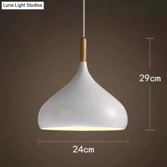 Modern Hanging Ceiling Lamps Wood Aluminium E27 Pendant Lights Dining Room Table Bedside Kitchen