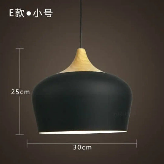 Modern Hanging Ceiling Lamps Wood Aluminium E27 Pendant Lights Dining Room Table Bedside Kitchen