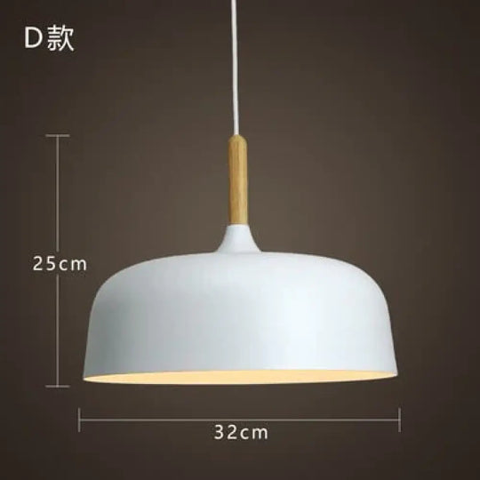 Modern Hanging Ceiling Lamps Wood Aluminium E27 Pendant Lights Dining Room Table Bedside Kitchen