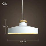 Modern Hanging Ceiling Lamps Wood Aluminium E27 Pendant Lights Dining Room Table Bedside Kitchen